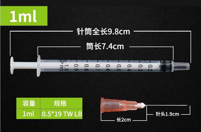 仟龍醫療生產(chǎn)1ml注射器的技術(shù)要求規格參數
